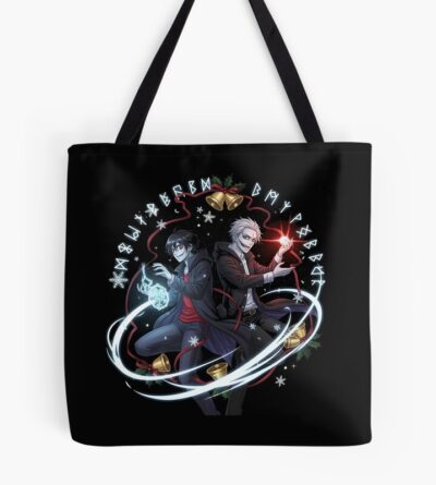 Zombie Christmas Undead Unluck Holiday Anime Style Fantasy Art Tote Bag