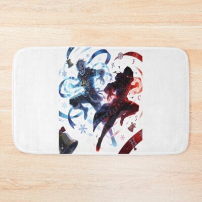 Zombie Blue And Red Undead Unluck Bath Mat