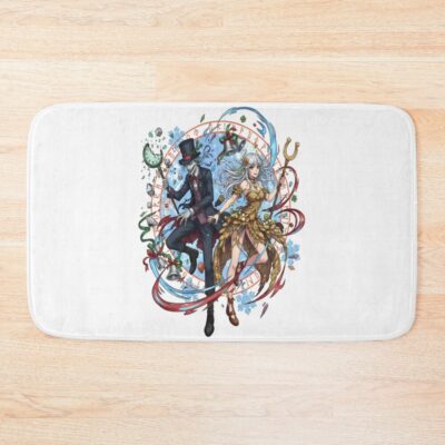 Zombie Christmas Undead Unluck Holiday Anime Style Fantasy Art Bath Mat