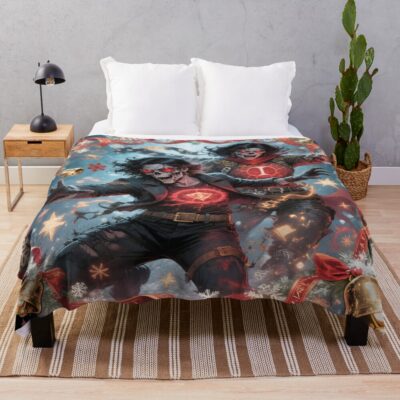 Zombie Undead Unluck Throw Blanket