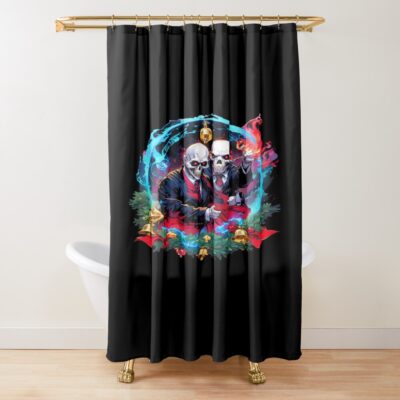 Zombie Skullcap Undead Unluck Shower Curtain
