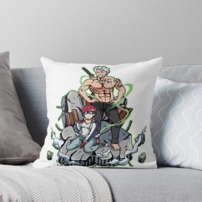 Undead Unluck Couple Throw Pillow
